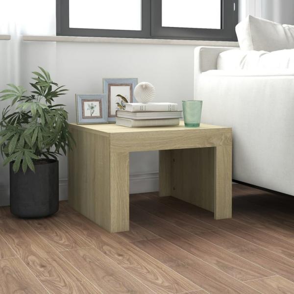 ARDEBO.de - Couchtisch Sonoma-Eiche 50x50x35 cm Holzwerkstoff