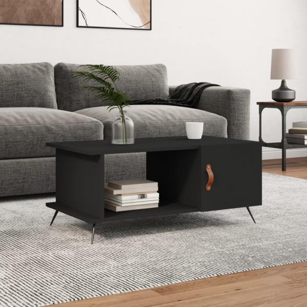 ARDEBO.de - Couchtisch Schwarz 90x50x40 cm Holzwerkstoff