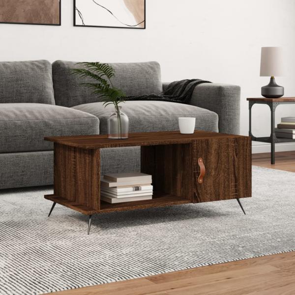 ARDEBO.de - Couchtisch Braun Eichen-Optik 90x50x40 cm Holzwerkstoff