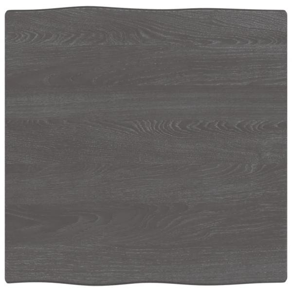 ARDEBO.de - Tischplatte 60x60x2 cm Massivholz Eiche Behandelt Baumkante