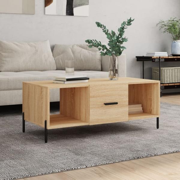 ARDEBO.de - Couchtisch Sonoma-Eiche 102x50x40 cm Holzwerkstoff