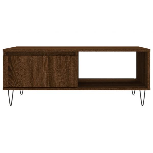 Couchtisch Braun Eichen-Optik 90x60x35 cm Holzwerkstoff