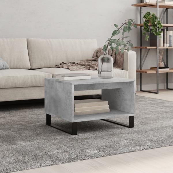 ARDEBO.de - Couchtisch Betongrau 60x50x40 cm Holzwerkstoff