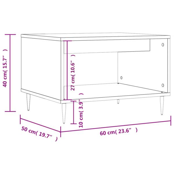 Couchtisch Grau Sonoma 60x50x40 cm Holzwerkstoff