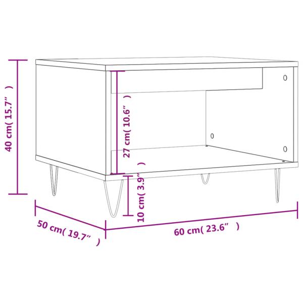 Couchtisch Grau Sonoma 60x50x40 cm Holzwerkstoff