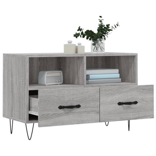 TV-Schrank Grau Sonoma 80x36x50 cm Holzwerkstoff