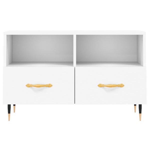 TV-Schrank Weiß 80x36x50 cm Holzwerkstoff