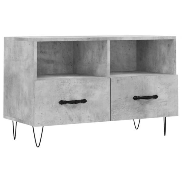 TV-Schrank Betongrau 80x36x50 cm Holzwerkstoff