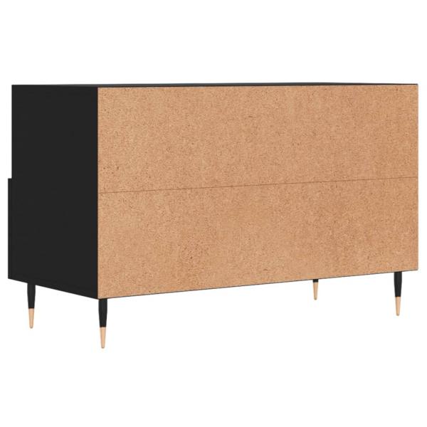 TV-Schrank Schwarz 80x36x50 cm Holzwerkstoff