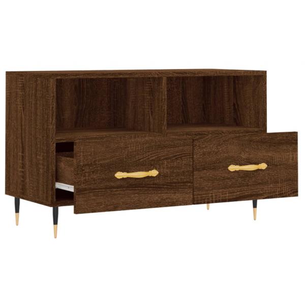 TV-Schrank Braun Eichen-Optik 80x36x50 cm Holzwerkstoff