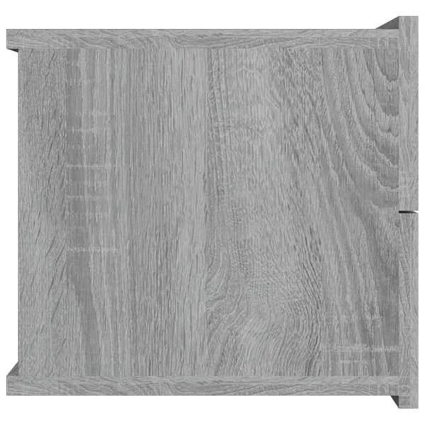 Nachttische 2 Stk. Grau Sonoma 40x30x30 cm Holzwerkstoff