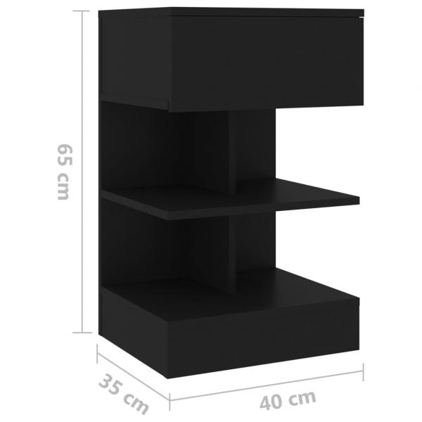 Nachttisch Schwarz 40x35x65 cm Holzwerkstoff