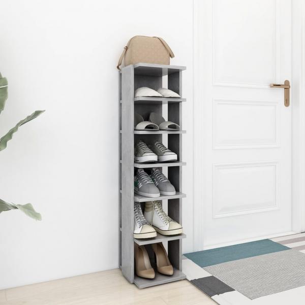 Schuhschrank Betongrau 27,5x27x102 cm Holzwerkstoff