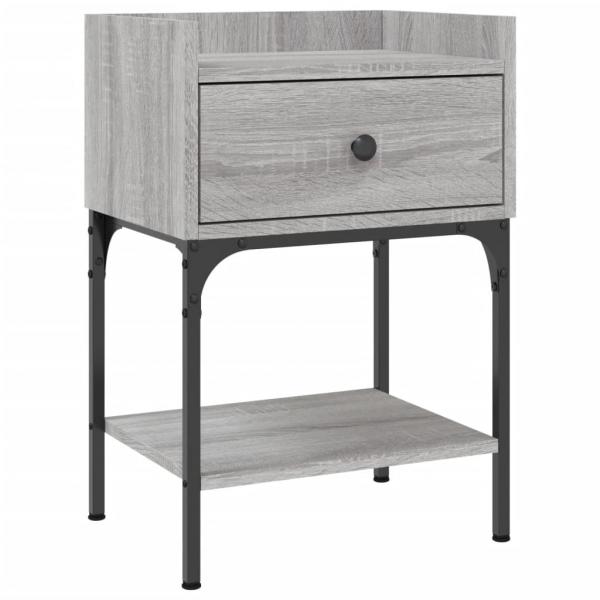 Nachttische 2 Stk. Grau Sonoma 40,5x31x60 cm Holzwerkstoff