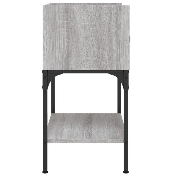 Nachttische 2 Stk. Grau Sonoma 40,5x31x60 cm Holzwerkstoff