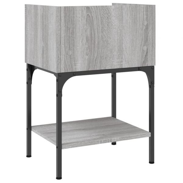 Nachttische 2 Stk. Grau Sonoma 40,5x31x60 cm Holzwerkstoff