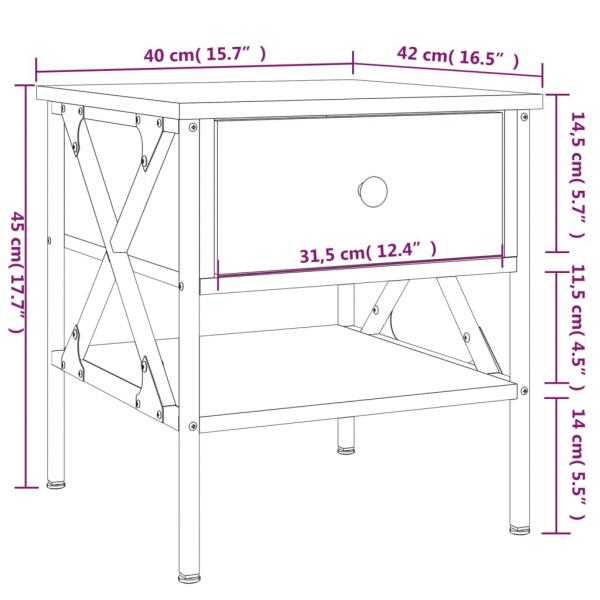 Nachttische 2 Stk. Schwarz 40x42x45 cm Holzwerkstoff