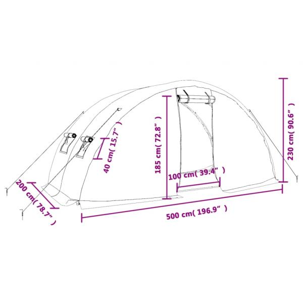 Gewächshaus mit Stahlrahmen Grün 10 m² 5x2x2,3 m