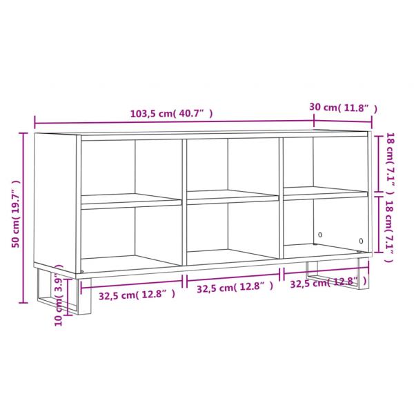 TV-Schrank Sonoma-Eiche 103,5x30x50 cm Holzwerkstoff