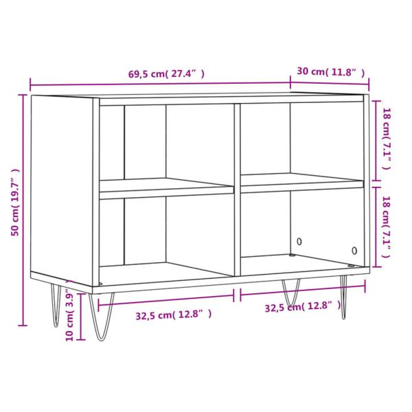 TV-Schrank Sonoma-Eiche 69,5x30x50 cm Holzwerkstoff