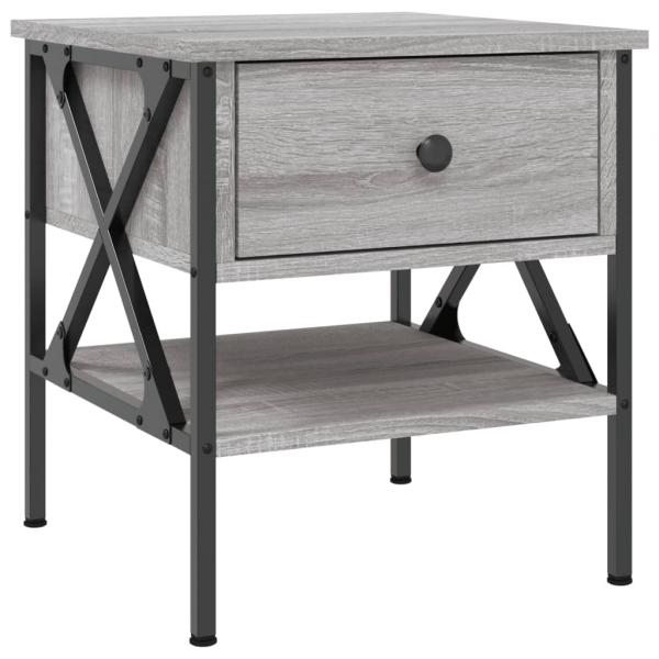 Nachttische 2 Stk. Grau Sonoma 40x42x45 cm Holzwerkstoff