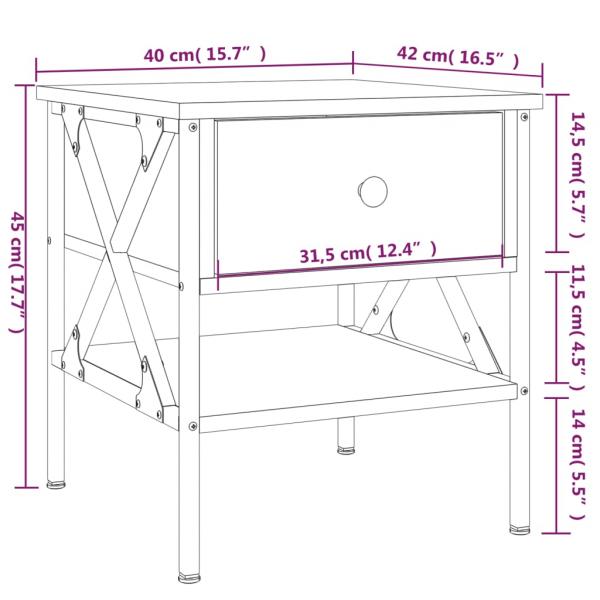 Nachttische 2 Stk. Braun Eichen-Optik 40x42x45 cm Holzwerkstoff