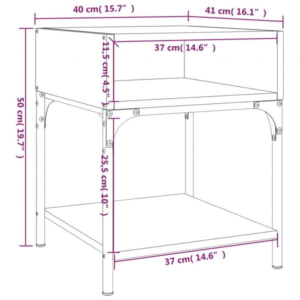 Nachttische 2 Stk. Grau Sonoma 40x41x50 cm Holzwerkstoff