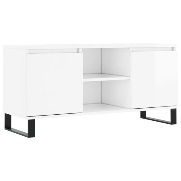 TV-Schrank Hochglanz-Weiß 104x35x50 cm Holzwerkstoff