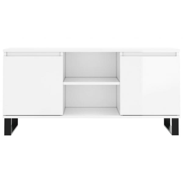 TV-Schrank Hochglanz-Weiß 104x35x50 cm Holzwerkstoff