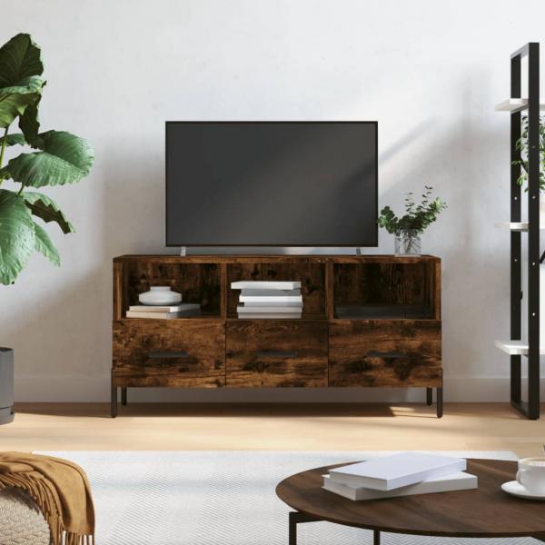 ARDEBO.de - TV-Schrank Räuchereiche 102x36x50 cm Holzwerkstoff