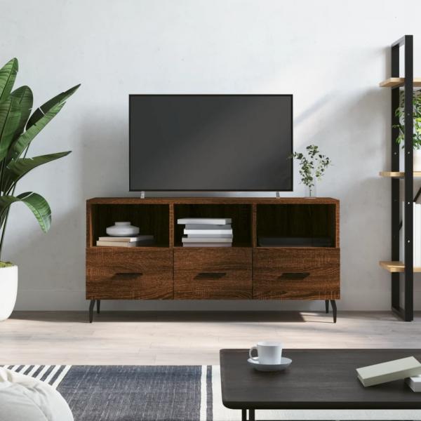 ARDEBO.de - TV-Schrank Braun Eichen-Optik 102x36x50 cm Holzwerkstoff