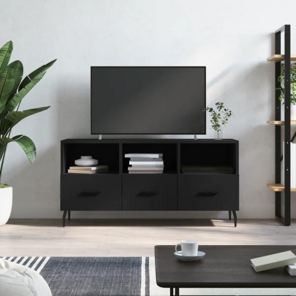 ARDEBO.de - TV-Schrank Schwarz 102x36x50 cm Holzwerkstoff