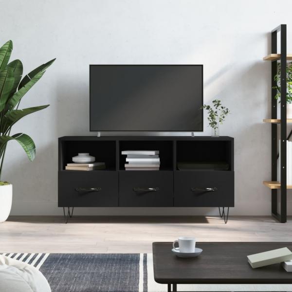 ARDEBO.de - TV-Schrank Schwarz 102x36x50 cm Holzwerkstoff