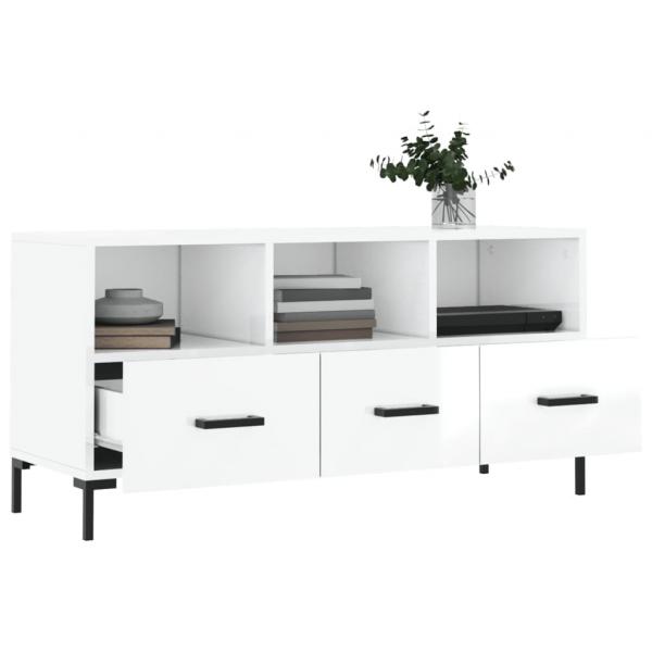 TV-Schrank Hochglanz-Weiß 102x36x50 cm Holzwerkstoff