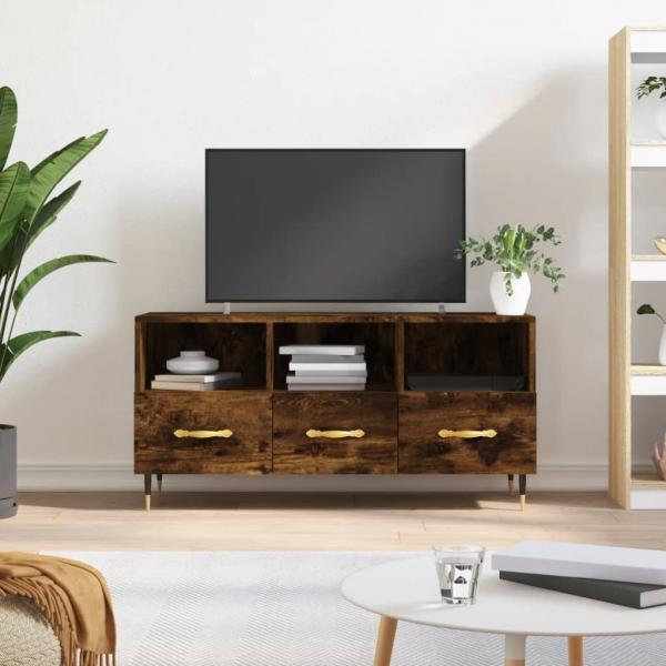 ARDEBO.de - TV-Schrank Räuchereiche 102x36x50 cm Holzwerkstoff