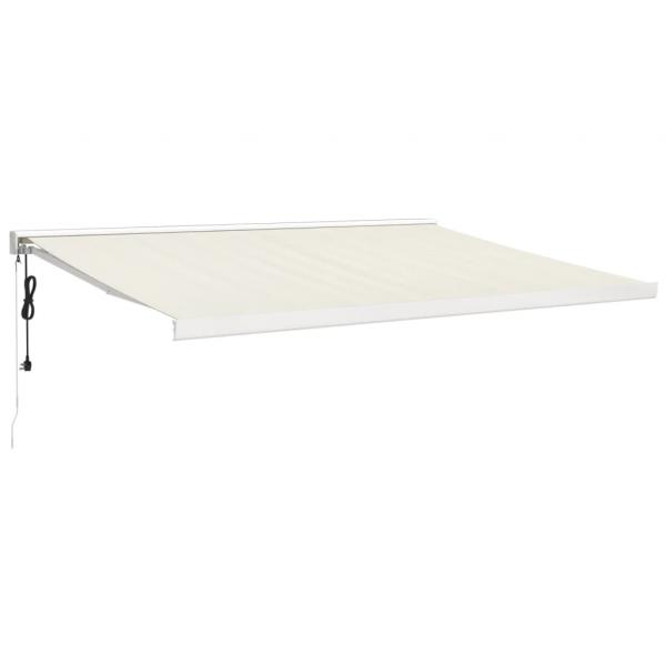 Markise Einziehbar Creme 4,5x3 m Stoff und Aluminium