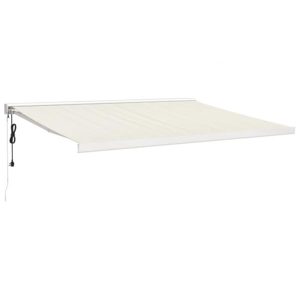 Markise Einziehbar Creme 4x3 m Stoff und Aluminium