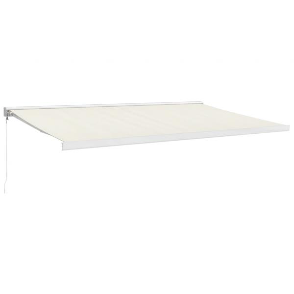 Markise Einziehbar Creme 5x3 m Stoff und Aluminium