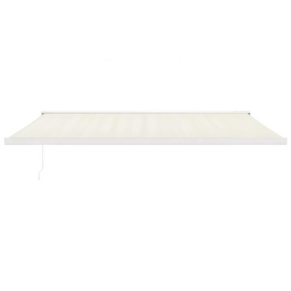 Markise Einziehbar Creme 5x3 m Stoff und Aluminium