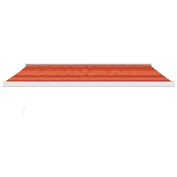 Markise Einziehbar Orange und Braun 4x3 m Stoff und Aluminium