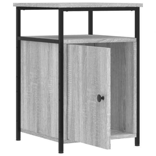 Nachttische 2 Stk. Grau Sonoma 40x42x60 cm Holzwerkstoff