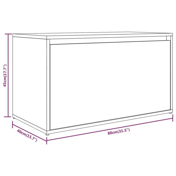 Flurbank 80x40x45 cm Räuchereiche Holzwerkstoff