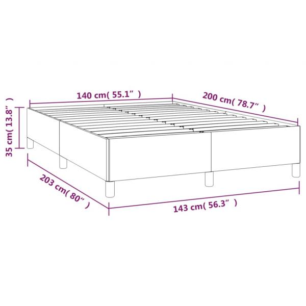 Bettgestell Dunkelgrau 140x200 cm Stoff