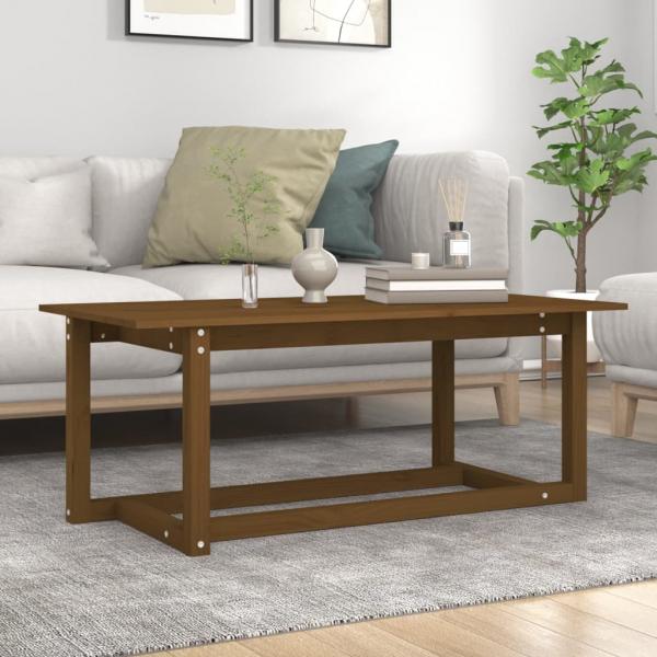 ARDEBO.de - Couchtisch Honigbraun 110x55x45 cm Massivholz Kiefer