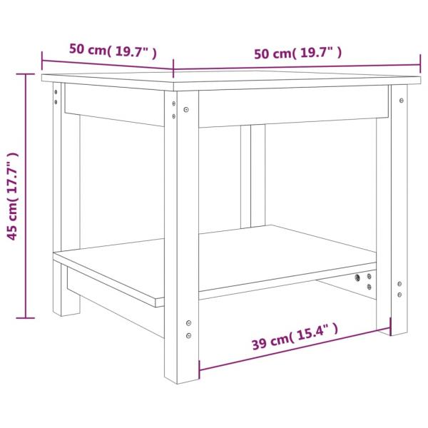 Couchtisch Honigbraun 50x50x45 cm Massivholz Kiefer