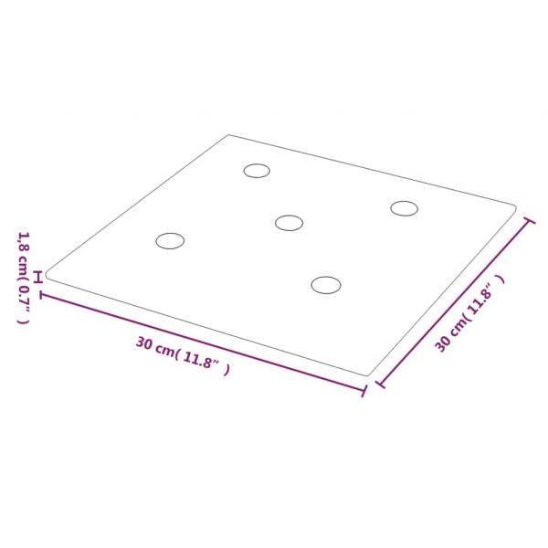 Wandpaneele 12 Stk. Braun 30x30 cm Kunstleder 1,08 m²