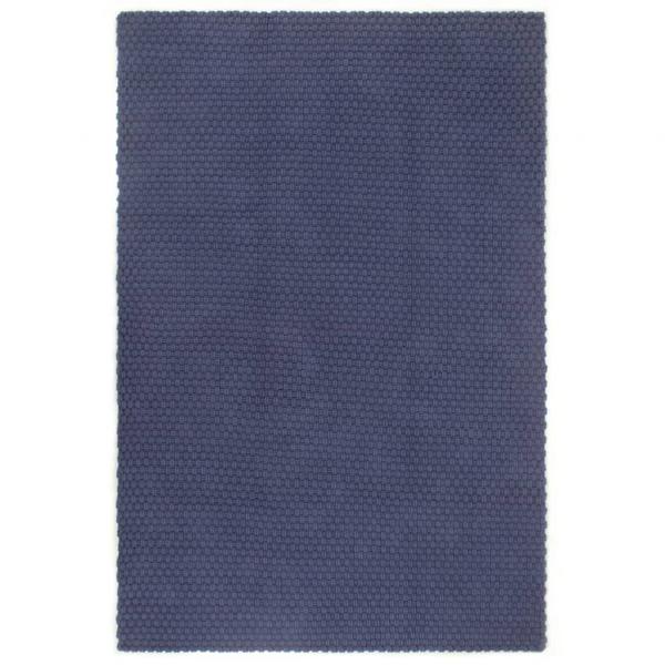 ARDEBO.de - Teppich Rechteckig Marineblau 120x180 cm Baumwolle