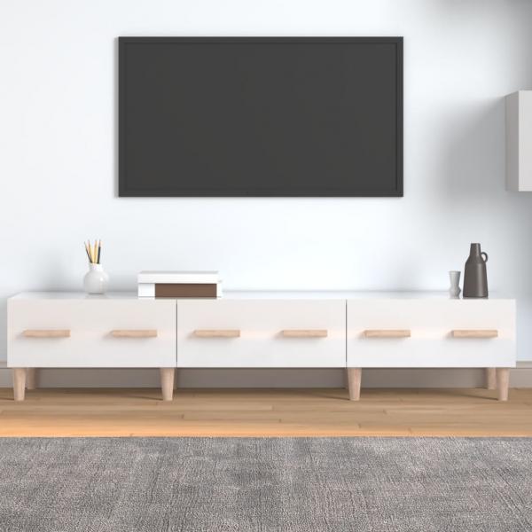 TV-Schrank Hochglanz-Weiß 150x34,5x30 cm Holzwerkstoff