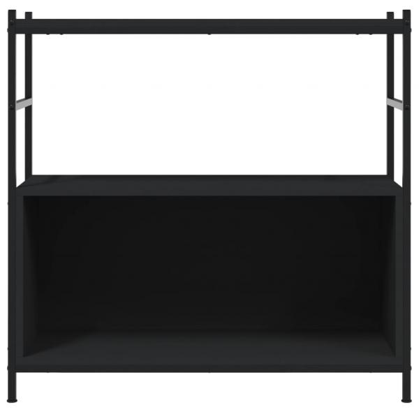 Bücherregal Schwarz 80x30x78,5 cm Holzwerkstoff und Eisen