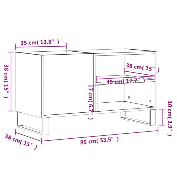 Plattenschrank Sonoma-Eiche 85x38x48 cm Holzwerkstoff